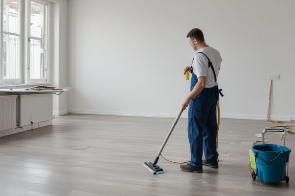 Professional cleaning consultant conducting initial space assessment