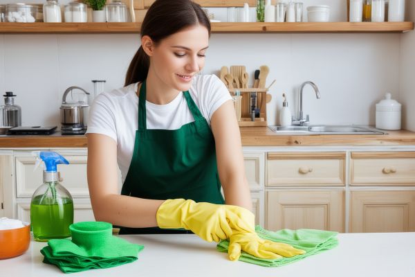 Eco-friendly cleaning service with green products