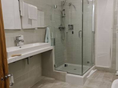 Bathroom after cleaning - spotless and fresh