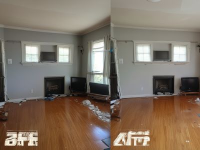 Before - living room before regular cleaning service