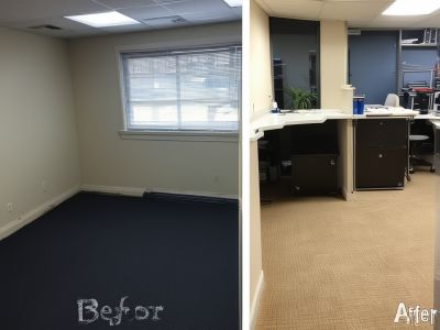 Before - office space before commercial cleaning