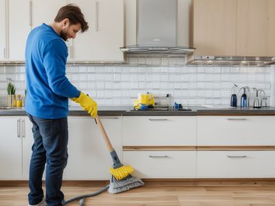 Living room after cleaning - clean and organized space